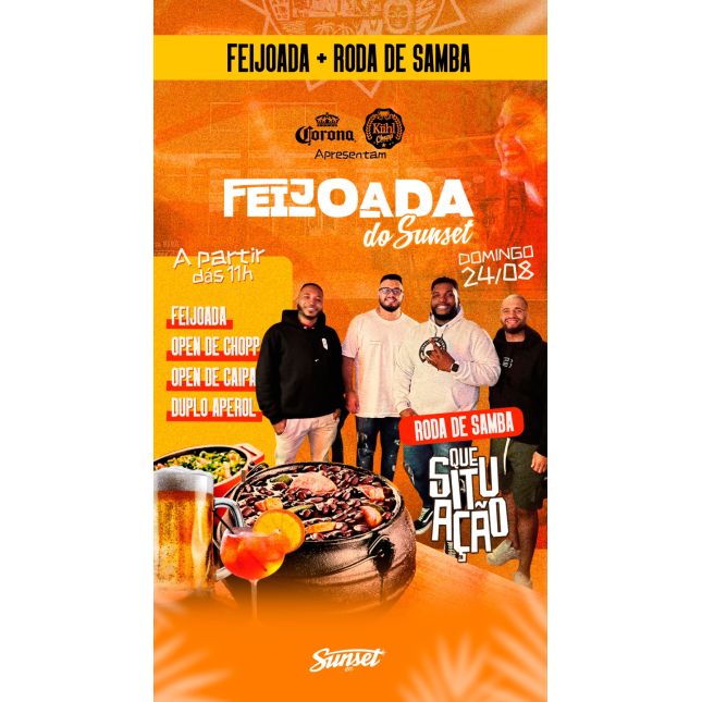 Feijoada do Sunset - Ingresso Feijoada - A partir das 11h